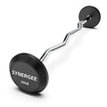Synergee 20lb Fixed Curl Bar - Pre-Weighted Easy Curl Bar for Strength Training