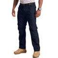 Mens Cargo Pants Tactical Cotton Flex Stretch BDU Outdoor Hiking Work Pants - Navy Blue 34