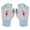 Bruce Bolt Signature Series Youth Large Batting Gloves - White & Happ