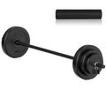 DERACY Adjustable 43lb Olympic Barbell Weight Set with 6 Plates & Foam Shoulder Pad