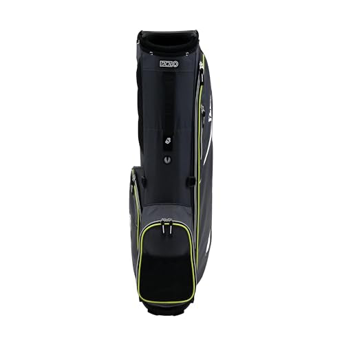 Izzo Ultra Lite Golf Stand Bag Gray Lime Lightweight with Organizer & Rain Hood