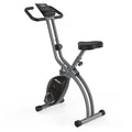 ATIVAFIT 5-in-1 Foldable Exercise Bike Grey with Magnetic Resistance & Adjustable Seat