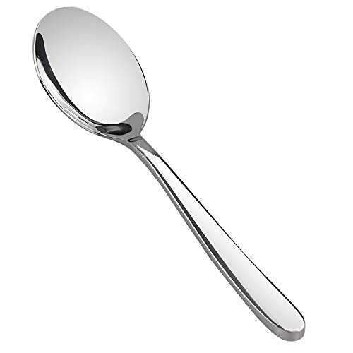 8-Piece Stainless Steel Buffet Serving Spoons Set - Durable & Easy to Wash
