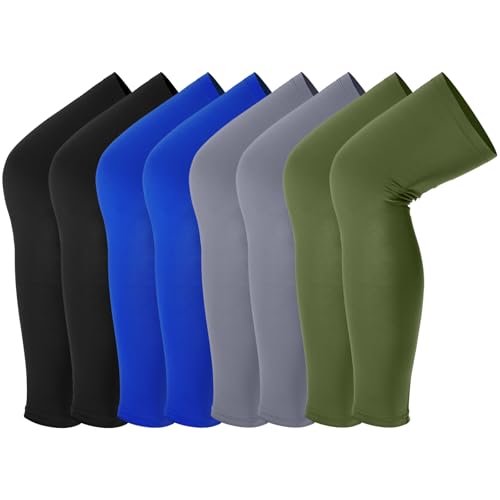 Tatuo Compression Leg Sleeves UV Protection - Black, Green, Blue, Gray 8 Pairs