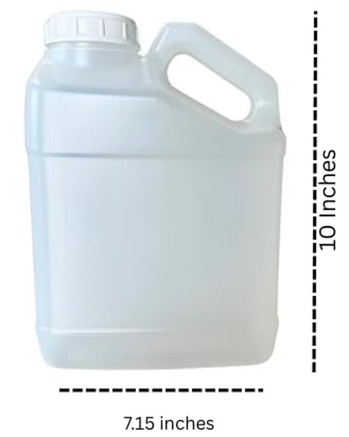 Plastic Jug with Cap and Handle, 1 Gallon, HDPE F-Style Container for Water, Food, Liquids, Storage (3)