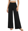 Wide Leg Palazzo Pants for Women No Pockets 3X-Large Plus Long Black - Soft, Stretchy Trousers