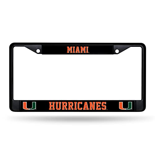 NCAA Tide Primary Black License Plate Frame - Miami Hurricanes Variation