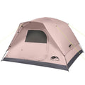 HAPPY TRAVEL Khaki 4 Person Dome Camping Tent with Rainfly & Mesh Ventilation