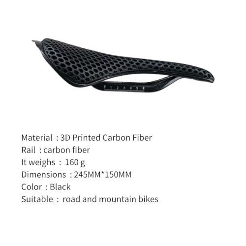 T800 Carbon Fiber Bike Seat for Road MTB & BMX Cycling - Lightweight 165G