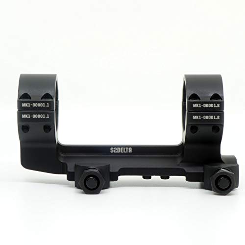 S2Delta MK1 Cantilever Scope Mount, 30mm Dual Ring for Picatinny Rail Riflescope Rings with Forward Offset