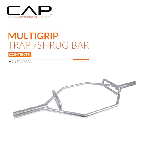 CAP Olympic Trap Bar Combo Grip Chrome Heavy-Duty Hex Shrug & Deadlift Bar