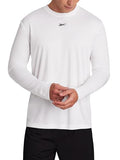 Men's Long Sleeve Tech Crewneck T-Shirt - Medium White - Reebok ID Train