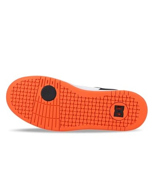 DC Men's Manteca 4 Skate Shoe, Black/White/Orange, 7