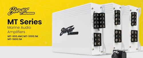 Stinger MT-600.4M Marine 4-Channel 1000W Class D Car Audio Amplifier