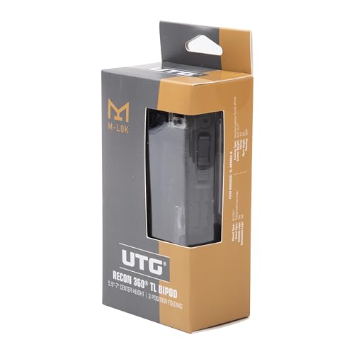 UTG TL-BPM02-B Recon 360 TL Bipod, 5.5"-7.0" Center Height