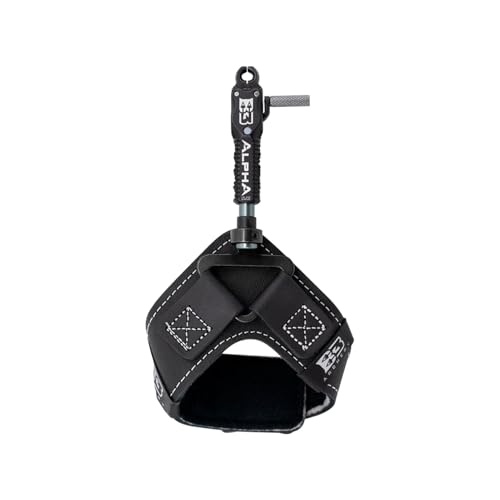 B3 Archery Alpha Double-Caliper Wrist Strap Release with Adjustable Trigger & Swivel Stem - Black