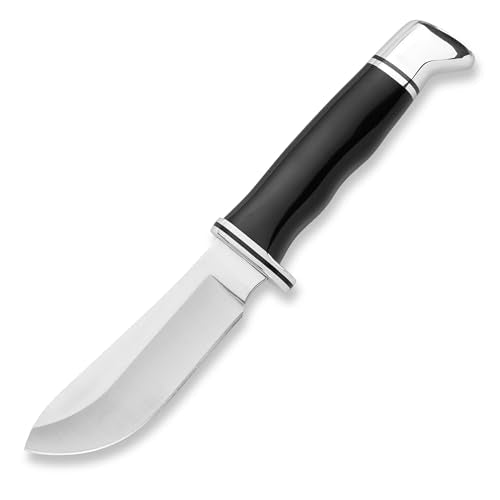 Buck Knives 103 Skinner Hunting Knife with Sheath, Black/Silver, 4.3 oz
