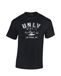 UNLV Rebels NCAA Slant 100% Pre-Shrunk Short Sleeve T-Shirt - Large, Black