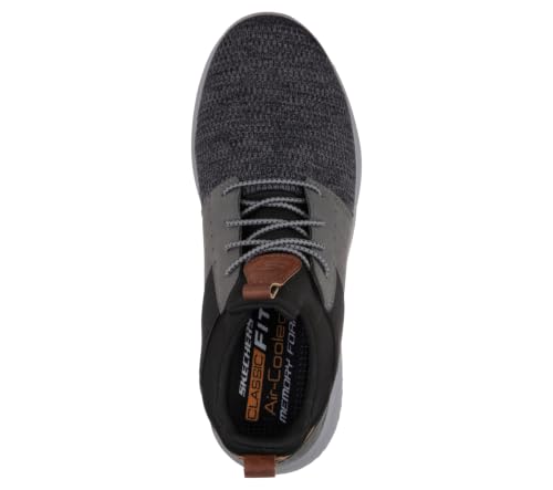Men's Skechers Expressed-Derest Wide Fit Fashion Sneakers - Black Grey 14