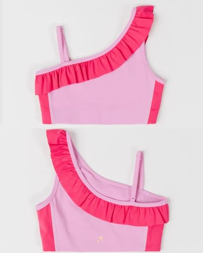 Girls Dance Crop Top with Ruffle & Adjustable Strap for Practice & Performance