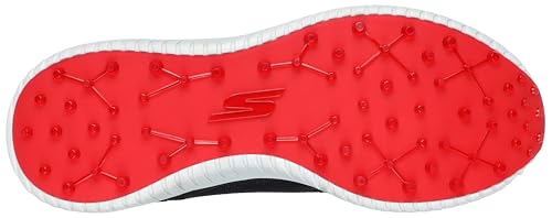 Skechers Men's Max Fairway 4 Golf Shoes - Black Red, Spikeless Water-Resistant Golf Sneakers