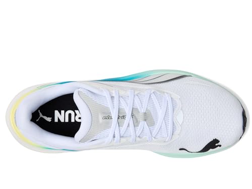 PUMA Men's Electrify Nitro 4 Running Shoes - White Mint Melt Blue 11