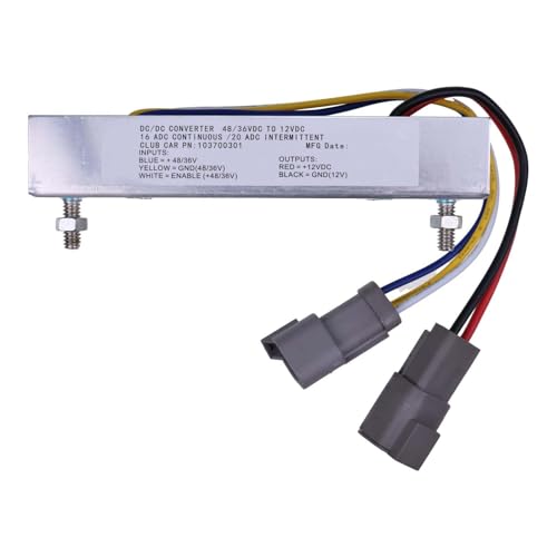 HOLDWELL 36V/48V to 12V DC Converter for Club Car Golf Cart DS Precedent