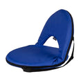 Reclining Camping Chair with Padded Seat and Adjustable Backrest - Blue