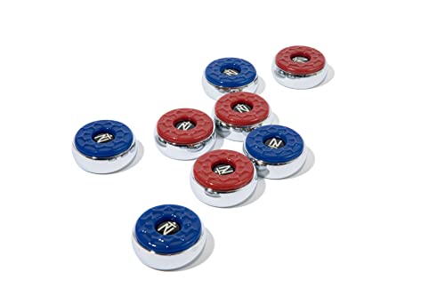 Table Shuffleboard Pucks Set of 8 - 2-1/8 Inch, Blue and Red