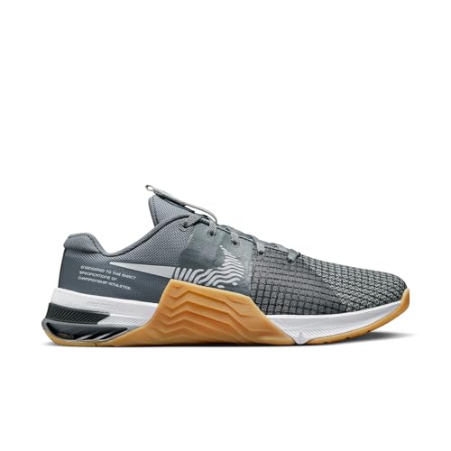 Nike Men's Metcon 8 Sneakers 9.5 Smoke Grey White Cross-Training Shoes