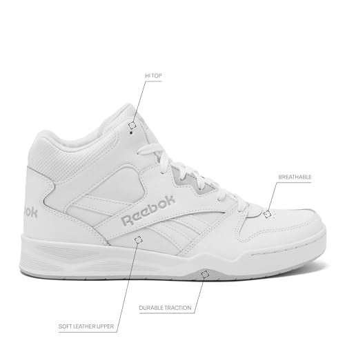 Reebok Royal BB4500 Hi2 High Top Shoes - White Light Grey Men's Sneakers