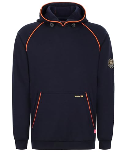 X-Large Navy BOCOMAL FR Heavyweight Fleece Hooded Work Sweatshirt