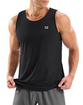 Men's Sleeveless Workout Tank Top Large Black - Muscle & Fitness Shirt