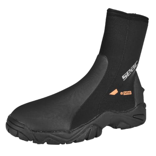 Large Neoprene Wetsuit Boots for Diving 6mm Side Zipper Waterproof