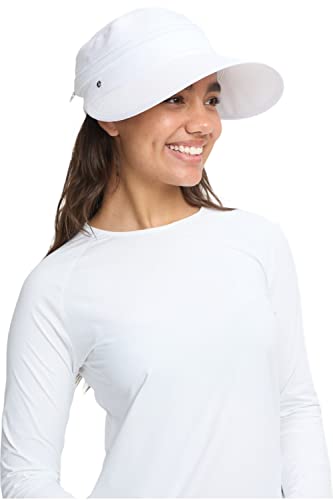 Solbari Women's Wanderlust UPF 50+ Visor Hat - One Size, White Sun Protection