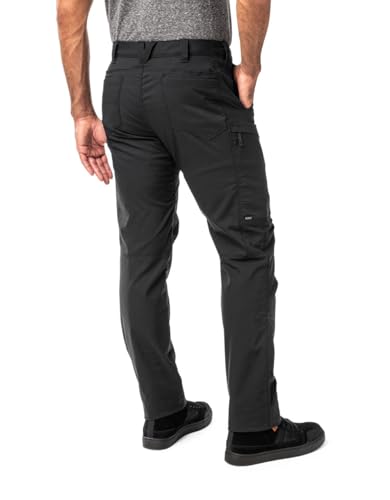 5.11 Tactical Mens Ridge Cargo Pants - Durable Workwear, Straight Fit, 34W x 32L, Black