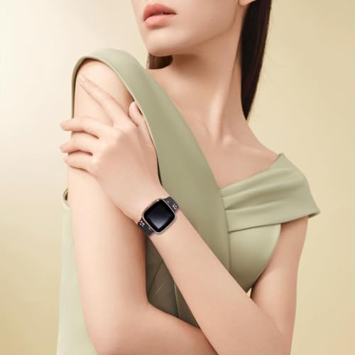 Two-Tone Floral Engraved Silicone Sport Band for Fitbit Versa 3/ Versa 4/ Sense 2 - Black & Hot Pink