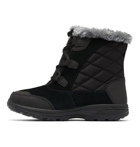 Columbia Women's Ice Maiden Shorty Snow Boots - Black/Columbia Grey, Size 7.5