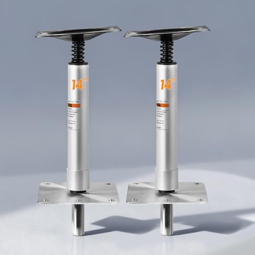 Marine Boat Seat Pedestal Base Mount Kit 14" Locking Swivel Post for Pontoon & Fishing Boats