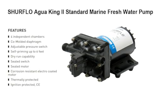 Shurflo Aqua King II 3.0 GPM Submersible Water Pump, 12VDC, 55 PSI