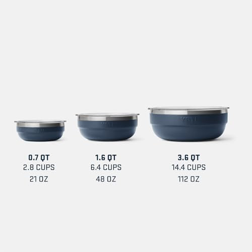 YETI Rambler Low Bowl Vacuum Insulated Stainless Steel 1.6 Quart Navy