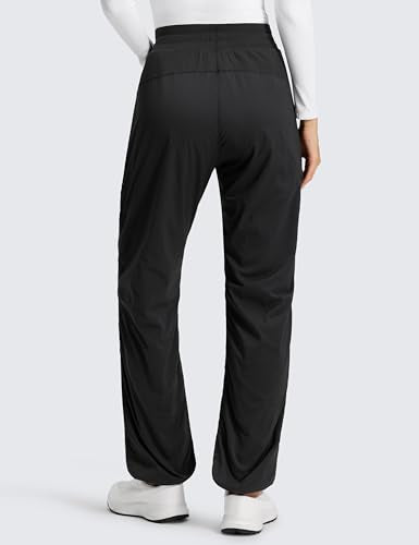 X-Small Fleece Lined Casual Pants for Women - Black, 30 Inch Inseam