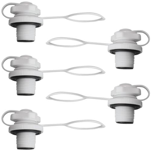 Inflatable Kayak Plug Replacement 5PCS White 20mm Threaded Boat Valve