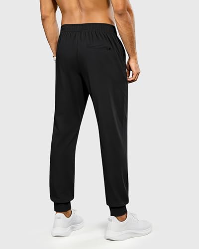 Men's Lightweight Joggers with Zipper Pockets - Comfortable Activewear Pants