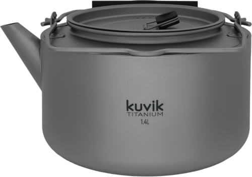 Kuvik Titanium 1.4L Ultralight Camping Kettle - Compact & Durable Backpacking Pot