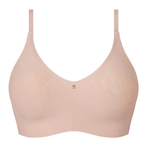 Chantelle Comfort Chic Wireless Bra 32E Rose Full Coverage Back Smoothing