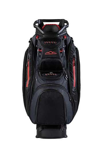 Sun Mountain Men's C130 Cart Golf Bag 2026 Model Black Steel Red