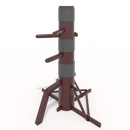 MR Wing Chun Dummy Wooden Mook Yan Jong with Adjustable Arms & Tripod Base