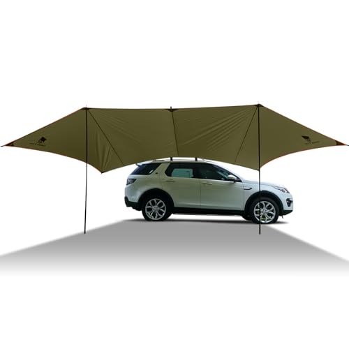 GEERTOP Lunar Green Car Side Awning 19 x 11 ft Waterproof Camping Shelter