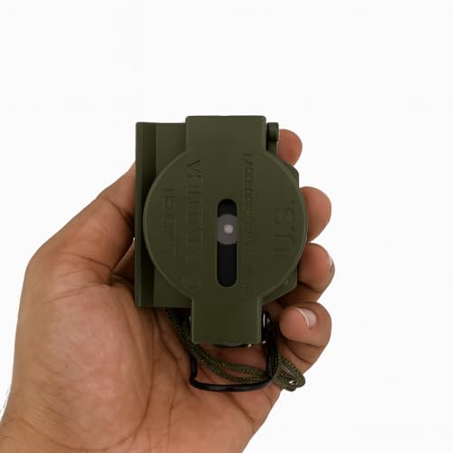 Waterproof Military-Grade Lensatic Compass for Hiking Camping Navigation